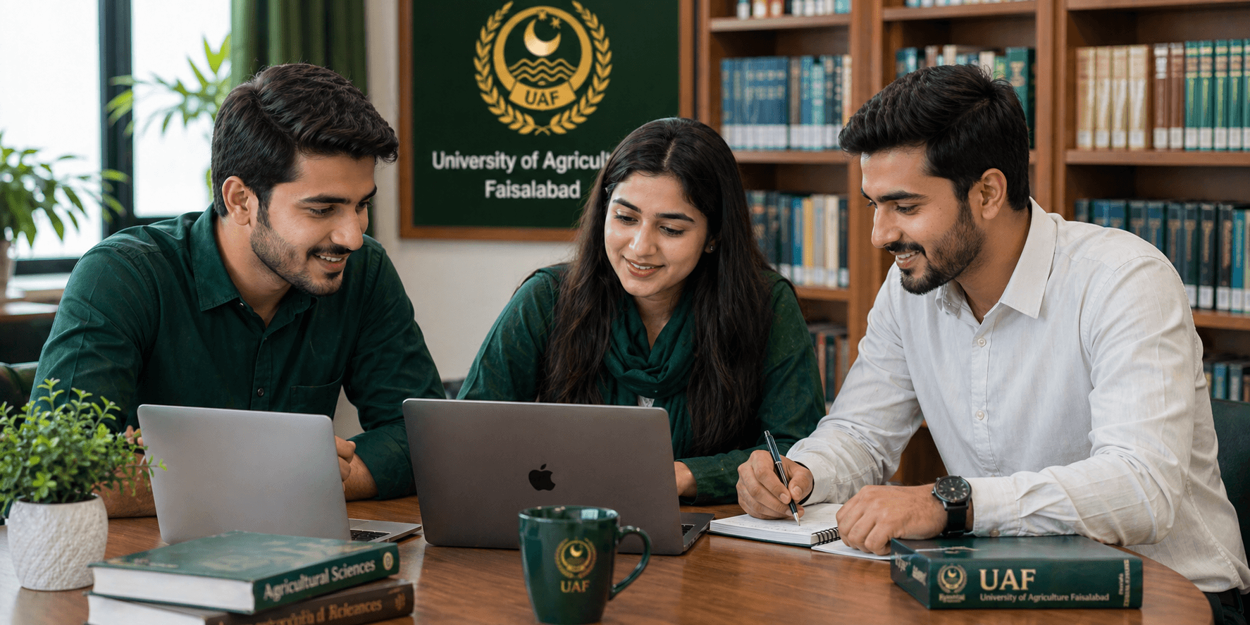 UAF students collaborating at University of Agriculture Faisalabad